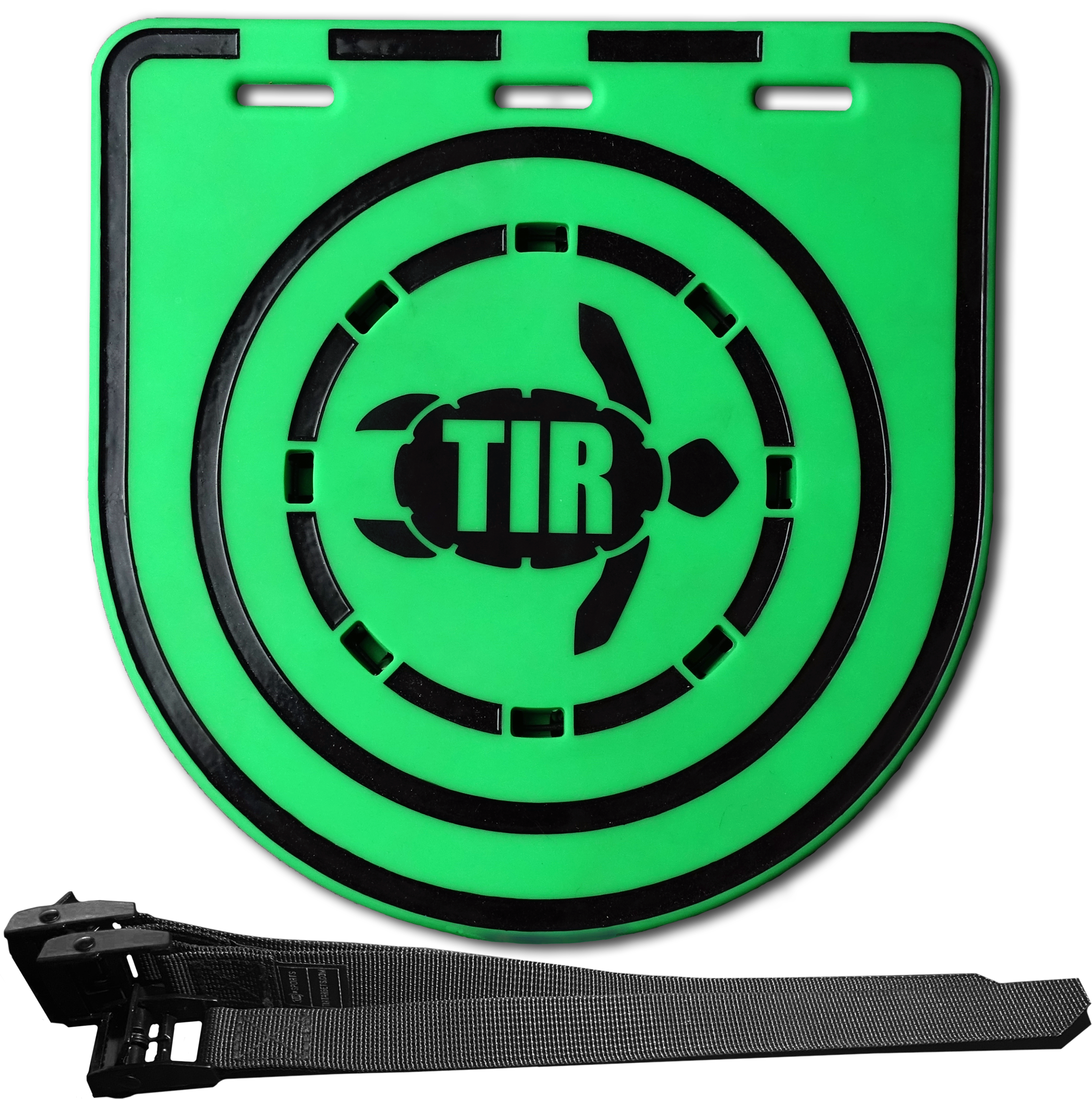 Front view of green TIR Targets lacrosse practice target
