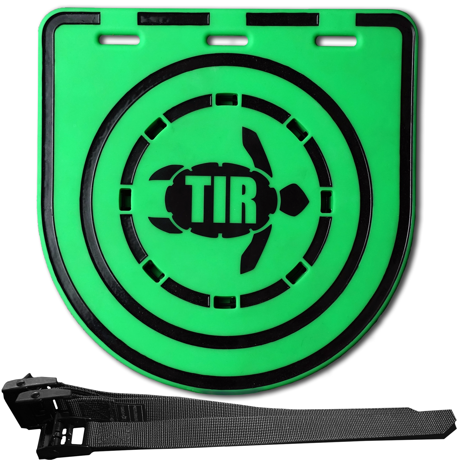 Front view of green TIR Targets lacrosse practice target